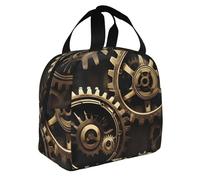 GUOLGP Cool Steampunk Gears Print Adult Insulated Lunch Bag Functionality Practicality Extended Periods Temperature