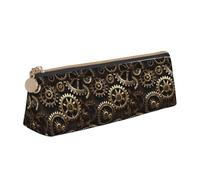 GUOLGP Cool Steampunk Gears Print Stylish Pencil Case Large Capacity 8.3 x 2.2 x 2.4In Triangle Pouch Daily Essentials