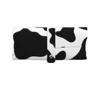 GUOLGP Cow Spot Print Daily Use Sunglasses Case Soft Eyeglass Pouch With Strap For Women Travel Reading