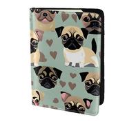 GUOLGP Cute Chihuahua Pug Pattern Print Stylish Unisex Passport Travel Family Vacation Document Wallet Lightweight Secure