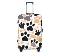 GUOLGP Cute Dog Paw Prints Print Universal Suitcase Cover Elastic Washable Travel Luggage Cover with Double Sided