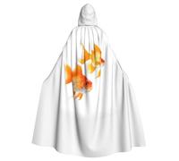 GUOLGP Cute Goldfishes Print Halloween Hooded Cloak Costume For Adults Kids For Cosplay Parties And Festivals