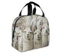 GUOLGP Cute Llama Print Adult Insulated Lunch Bag Functionality Practicality Extended Periods Temperature