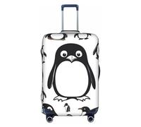 GUOLGP Cute Penguin Print Concealed Zipper Decorative Suitcase Cover Washable Travel Luggage Protector