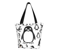 GUOLGP Cute Penguin Print Summer Shoulder Bag Travel Tote Beach Outings Daily Commutes Women Men Accessory
