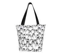 GUOLGP Cute Penguins Sketch Print Summer Shoulder Bag Travel Tote Beach Outings Daily Commutes Women Men Accessory