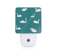 GUOLGP Cute Swans Print Night Light for Bedroom Kids Room Bathroom Nightlight Dorm Home Decor Lighting