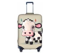 GUOLGP Cute White Cow Print Concealed Zipper Decorative Suitcase Cover Washable Travel Luggage Protector
