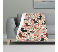 GUOLGP dachshund Print Soft Warm Cozy Flannel Blanket Throw for Home Decor Dorm Picnic Winter Autumn Use