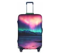 GUOLGP Dark Northern Lights Print Concealed Zipper Decorative Suitcase Cover Washable Travel Luggage Protector
