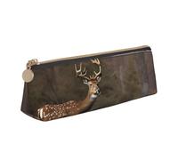 GUOLGP Deer Hunting Print Stylish Pencil Case Large Capacity 8.3 x 2.2 x 2.4In Triangle Pouch Daily Essentials