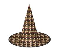 GUOLGP Drum Set-Standard Print Stylish Halloween Witch Hat For Parties Carnivals And Cosplay Lightweight Foldable
