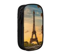 GUOLGP Eiffel Tower Paris Autumn Print Functional Pencil Pouches Multi-Compartment Storage School Supplies Easy Access