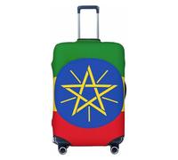 GUOLGP Flag of Ethiopia Print Universal Suitcase Cover Elastic Washable Travel Luggage Cover with Double Sided