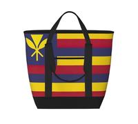 GUOLGP Flag Of The Kingdom Of Hawaiiprint Women Men Large Capacity Insulated Tote Shoulder Bag Beach Picnic Food Delivery