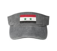 GUOLGP Flag of The Syrian Arab Republic Print Fashionable Hat for Sports Outdoor Activities Washed Baseball Cap Vintage Classic Gray
