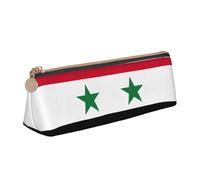 GUOLGP Flag of The Syrian Arab Republic Print Stylish Pencil Case Large Capacity 8.3 x 2.2 x 2.4In Triangle Pouch Daily Essentials