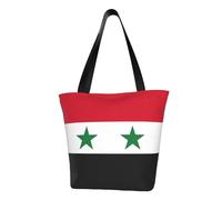 GUOLGP Flag of the Syrian Arab Republic Print Summer Shoulder Bag Travel Tote Beach Outings Daily Commutes Women Men Accessory
