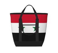 GUOLGP Flag Of The Syrian Arab Republicprint Women Men Large Capacity Insulated Tote Shoulder Bag Beach Picnic Food Delivery