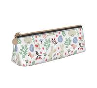 GUOLGP Flowers Bunnies Birds Print Stylish Pencil Case Large Capacity 8.3 x 2.2 x 2.4In Triangle Pouch Daily Essentials