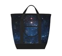 GUOLGP Galaxy Space.Print Women Men Large Capacity Insulated Tote Shoulder Bag Beach Picnic Food Delivery