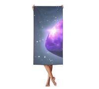 GUOLGP Galaxy Starry Space Purple Starry Print Adults Soft Beach Towel Travel Sunbathing Pool Picnic Outdoor Lounge Home Decor