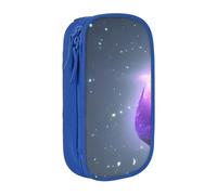 GUOLGP Galaxy Starry Space Purple Starry Print Functional Pencil Pouches Multi-Compartment Storage School Supplies Easy Access