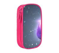 GUOLGP Galaxy Starry Space Purple Starry Print Functional Pencil Pouches Multi-Compartment Storage School Supplies Easy Access