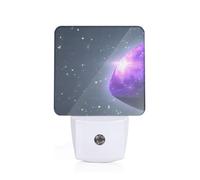 GUOLGP Galaxy Starry Space Purple Starry Print Night Light for Bedroom Kids Room Bathroom Nightlight Dorm Home Decor Lighting
