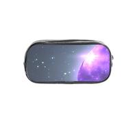 GUOLGP Galaxy Starry Space Purple Starry Print Students Boys Girls Clear Pencil Case Transparent Stationery Organizer Pouch Bag