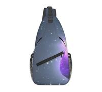 GUOLGP Galaxy Starry Space Purple StarryPrint Cross Chest Bag Diagonally Backpack for Men Women Lightweight Travel Accessory