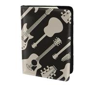 GUOLGP Guitar Pattern Print Stylish Unisex Passport Travel Family Vacation Document Wallet Lightweight Secure