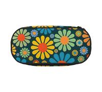 GUOLGP Hippie Pattern Print School Students Zipper Pouch Pencil Case Office Supplies Functionality Storage