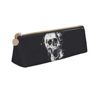 GUOLGP Horror Ghost Skull Print Stylish Pencil Case Large Capacity 8.3 x 2.2 x 2.4In Triangle Pouch Daily Essentials
