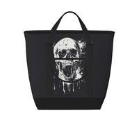 GUOLGP Horror Ghost Skullprint Women Men Large Capacity Insulated Tote Shoulder Bag Beach Picnic Food Delivery