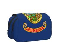 GUOLGP Idaho State Flag Print Versatile Portable Pen Pouch Storage Travel Supplies Office Travel Multi-Pockets