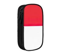 GUOLGP Indonesian Flag Print Functional Pencil Pouches Multi-Compartment Storage School Supplies Easy Access