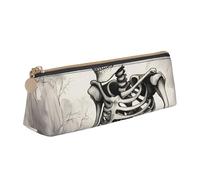 GUOLGP Interesting Skeleton Print Stylish Pencil Case Large Capacity 8.3 x 2.2 x 2.4In Triangle Pouch Daily Essentials