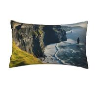 GUOLGP Ireland Outdoors County Clare The Cliffs Print Pillow Case for Breathable Bedding Accessory for Home Bedroom Decor Cover Travel
