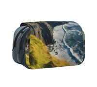 GUOLGP Ireland Outdoors County Clare The Cliffs Print Versatile Portable Pen Pouch Storage Travel Supplies Office Travel Multi-Pockets