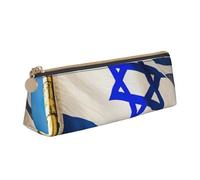 GUOLGP Israeli Flag Print Stylish Pencil Case Large Capacity 8.3 x 2.2 x 2.4In Triangle Pouch Daily Essentials