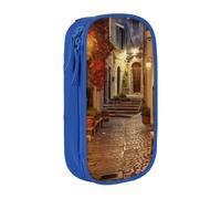 GUOLGP Italian Old Street Print Functional Pencil Pouches Multi-Compartment Storage School Supplies Easy Access