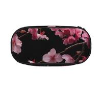 GUOLGP Japanese Cherry Flowers Print School Students Zipper Pouch Pencil Case Office Supplies Functionality Storage