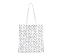 GUOLGP Japanese Crane Print Easy-Fold Portable Bag Canvas Shopping Bags Lightweight Eco-Friendly All Seasons
