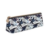 GUOLGP Killer Whale Print Stylish Pencil Case Large Capacity 8.3 x 2.2 x 2.4In Triangle Pouch Daily Essentials