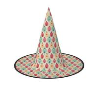 GUOLGP Ladybugs Cartoon Pattern Print Stylish Halloween Witch Hat For Parties Carnivals And Cosplay Lightweight Foldable