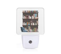 GUOLGP Library Bookcase Print Night Light for Bedroom Kids Room Bathroom Nightlight Dorm Home Decor Lighting
