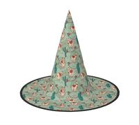 GUOLGP Llamas Print Stylish Halloween Witch Hat For Parties Carnivals And Cosplay Lightweight Foldable