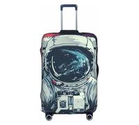 GUOLGP Lunar Astronaut Print Concealed Zipper Decorative Suitcase Cover Washable Travel Luggage Protector