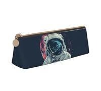 GUOLGP Lunar Astronaut Print Stylish Pencil Case Large Capacity 8.3 x 2.2 x 2.4In Triangle Pouch Daily Essentials